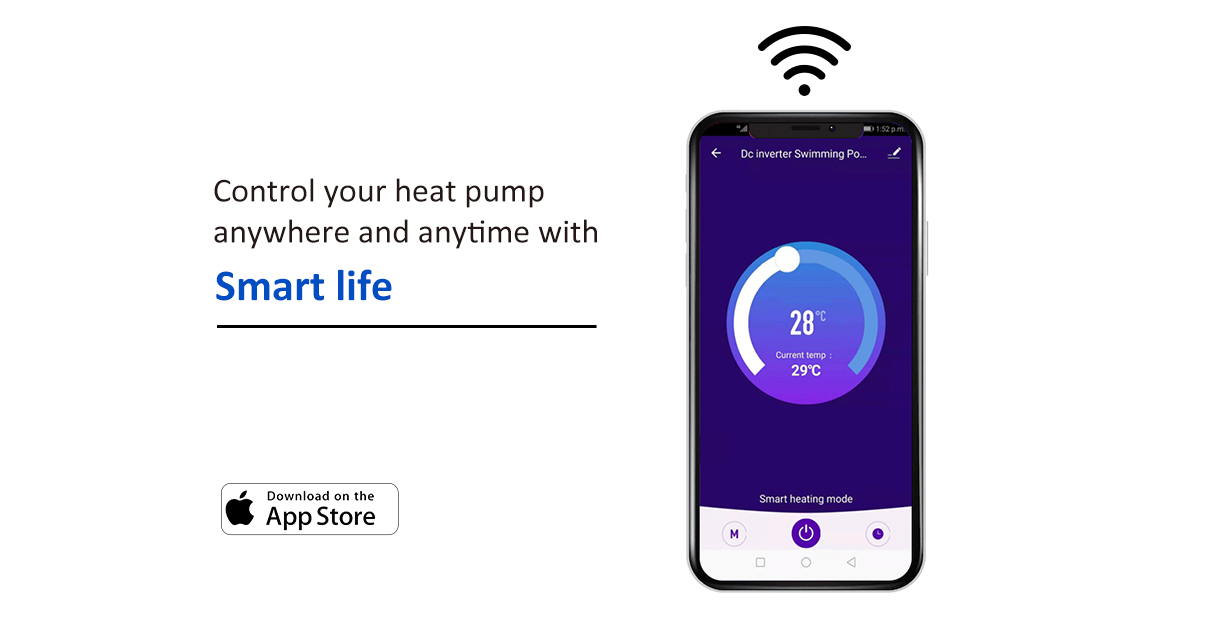 DC Inverter Pool Heat Pump Vertical