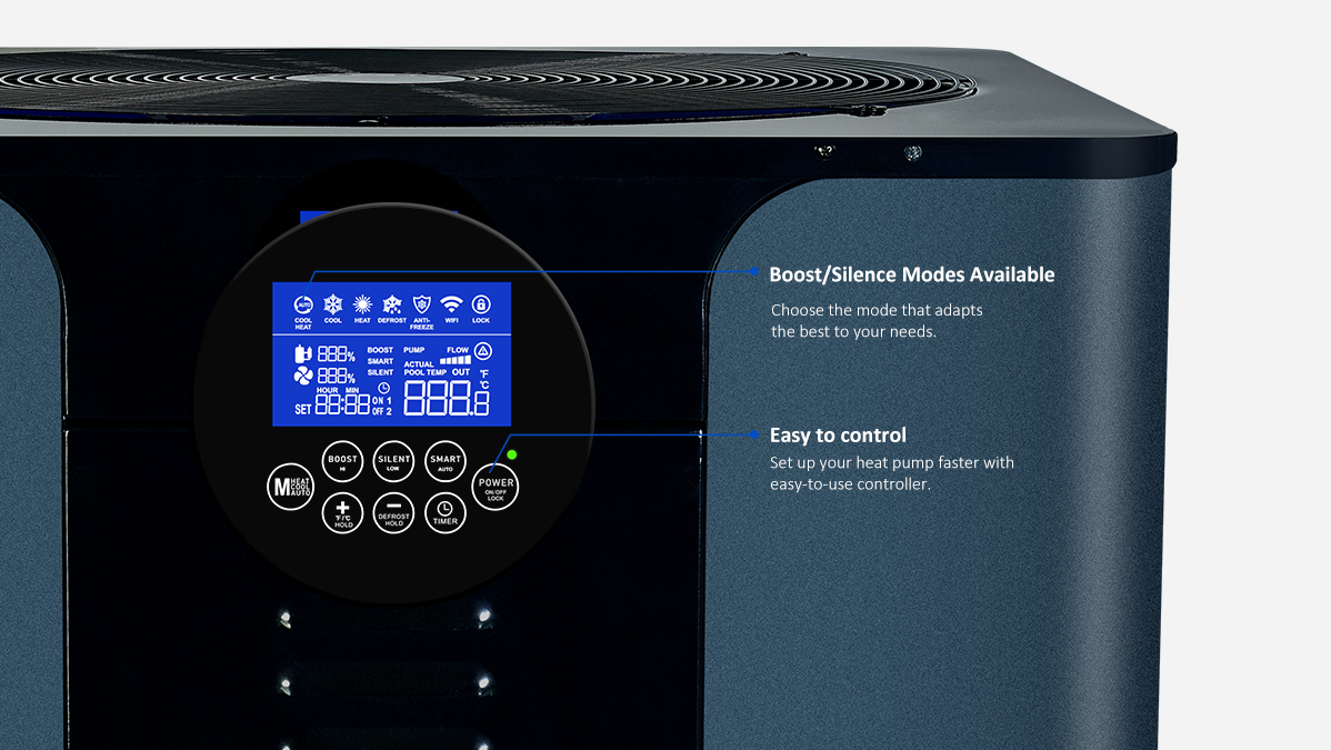 DC Inverter Pool Heat Pump Vertical