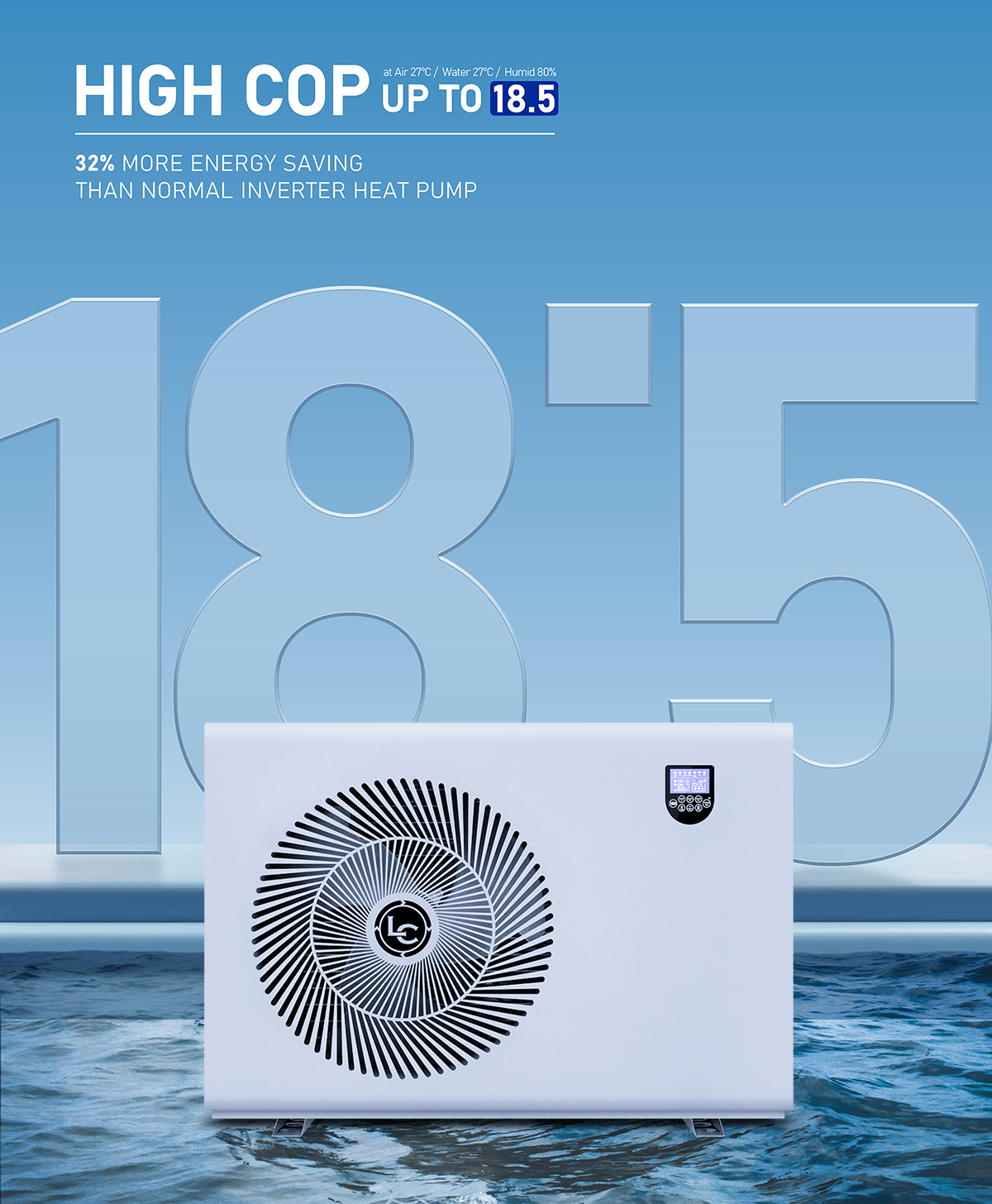 R32 Full Inverter Pool Heater