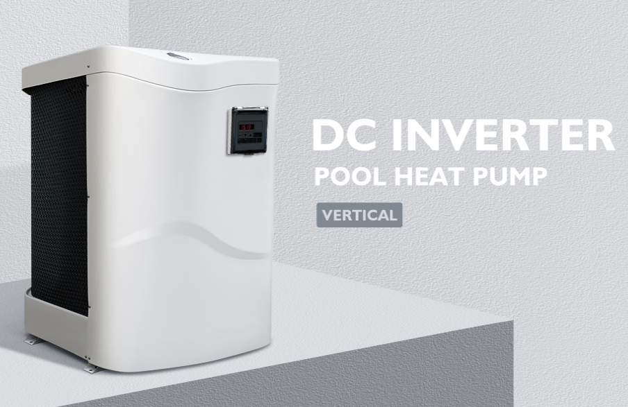 Top discharge pool heat pumps